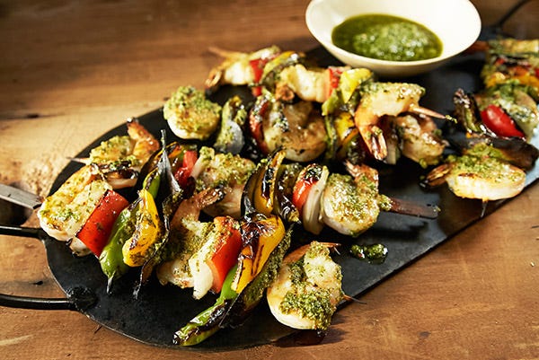 Platter of kebabs