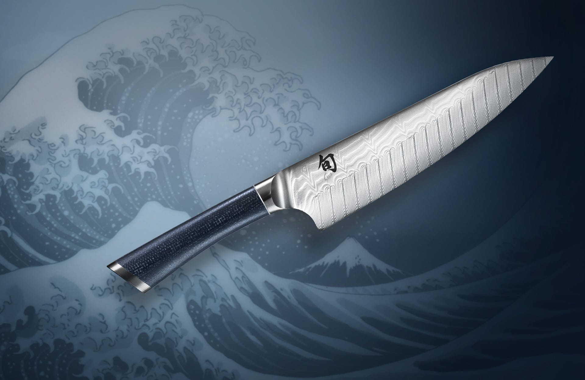 Shun Shiranami chef’s knife inspired by the Japanese white-capped wave motif