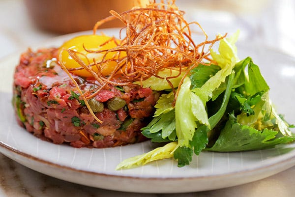Beef Tartare on a plate