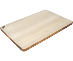 Large Hinoki Board with Urushi edge angle view