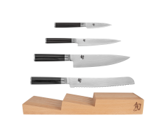 Profile image of the four knives and knife tray of the Classic 5-Piece In-Drawer Knife Set.
