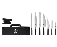 The profile images of the individual components of the DMS0899 Shun Classic 8-Piece Student Set.
