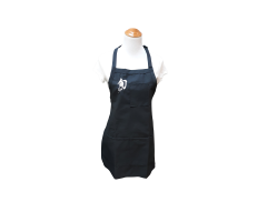 Shun Apron charcoal color with white logo