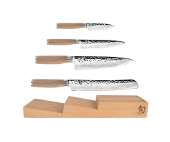 Profile image of the four knives and knife tray of the Premier Blonde 5-Piece In-Drawer Knife Set.